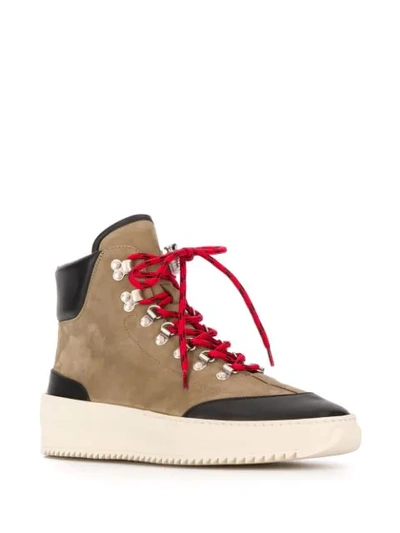 FEAR OF GOD LACE-UP ANKLE BOOTS - 大地色