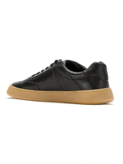 Shop Osklen Panelled Leather Sneakers In Black