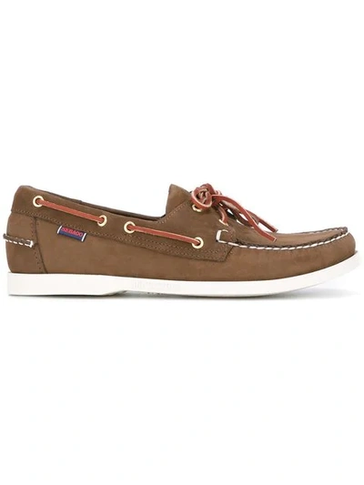 Shop Sebago Docksides Boat Shoes In Brown