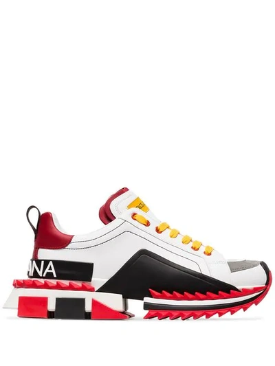 Shop Dolce & Gabbana Super King Sneakers In White