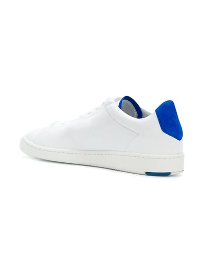 Shop Le Coq Sportif Embossed Logo Sneakers - White