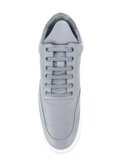 Shop Filling Pieces Grain Low Top Sneakers In Cement Grey