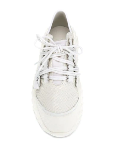 GIUSEPPE ZANOTTI URCHIN SNEAKERS - 白色