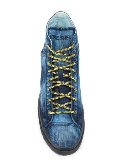 Shop Diesel High-top-sneakers In Blue