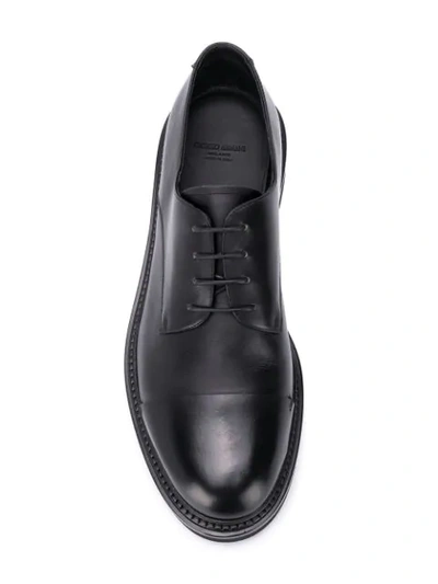 Shop Giorgio Armani Derby Shoes In Black