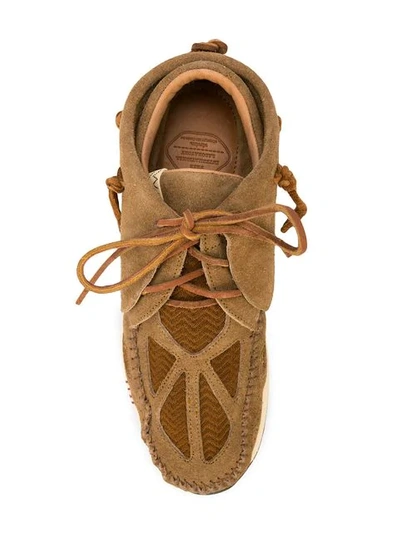 Shop Visvim Hi-top Lace-up Trainers In Brown