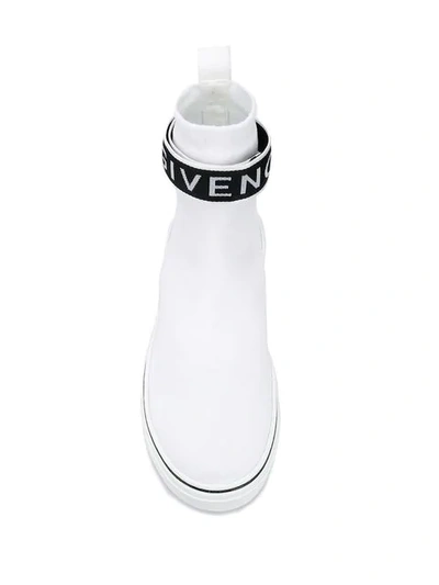 Shop Givenchy Logo High Top Trainers In White