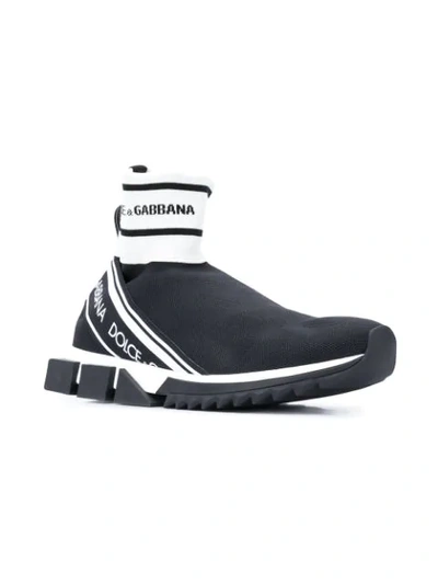Shop Dolce & Gabbana Logo Band Sneakers In Black
