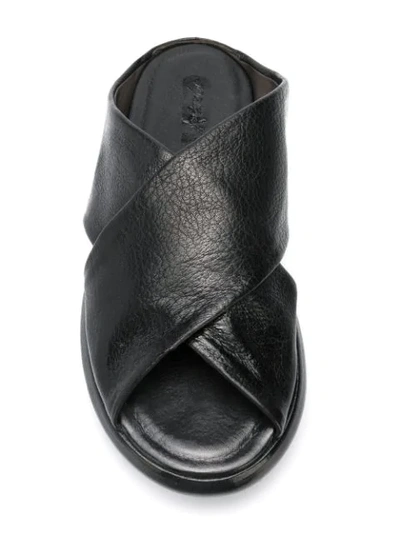 Shop Marsèll Soft Crossover Sandals In Black