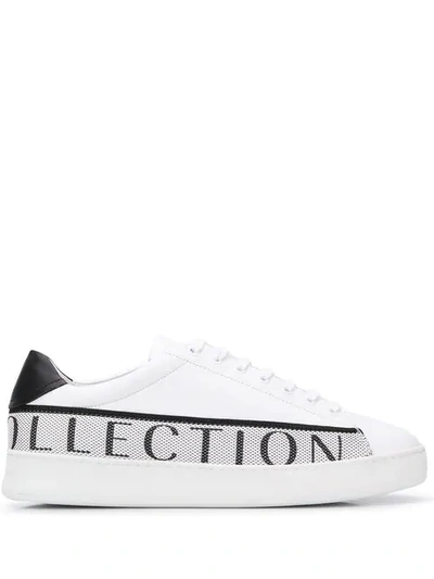Shop Versace Collection Logo Sneakers - White