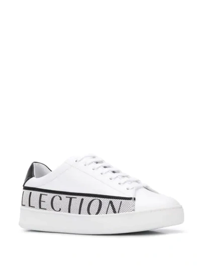 Shop Versace Collection Logo Sneakers - White