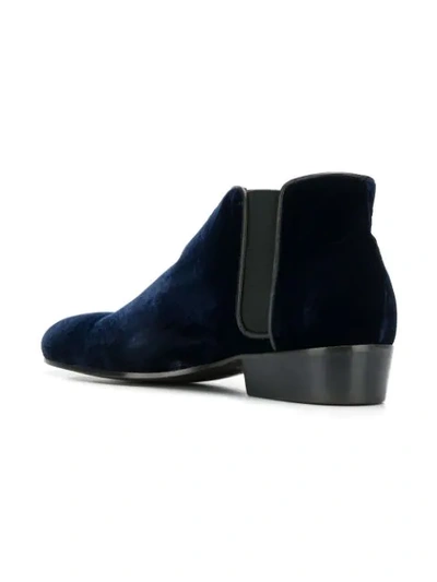 Shop Leqarant Suede Ankle Booties In Blue