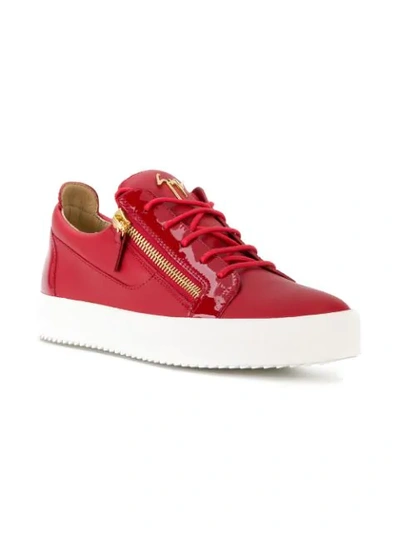 Shop Giuseppe Zanotti Frankie Low In Red