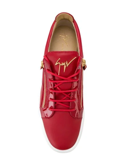 Shop Giuseppe Zanotti Frankie Low In Red