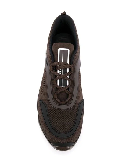 Shop Prada 'cloudbust' Sneakers In Brown