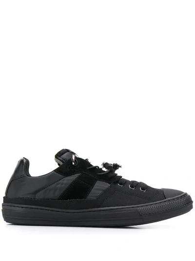 Shop Maison Margiela Spliced Low Top Sneakers In Black