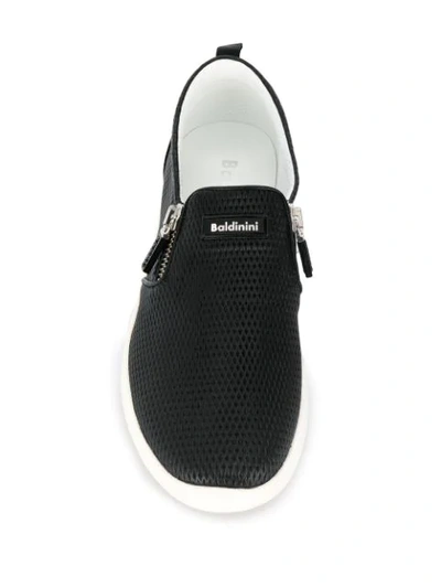 Shop Baldinini Mesh Sneakers In Black