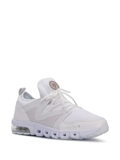 Shop Plein Sport Runner Mesh Sneakers In White
