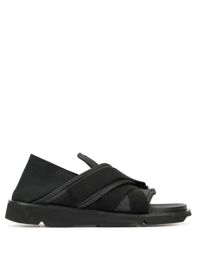 Shop Julius Touch Strap Sandals In Black