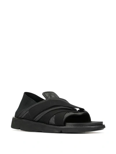 Shop Julius Touch Strap Sandals In Black