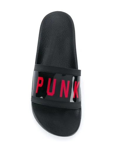 Shop Dsquared2 Punk Slide Sandals In Black