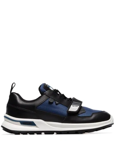 Shop Prada Work Low-top Sneakers In Blue