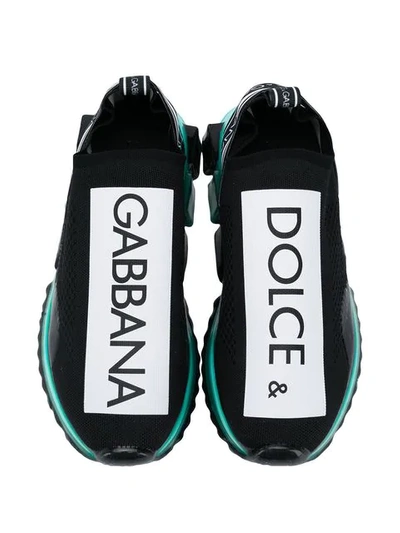 Shop Dolce & Gabbana Sorrento Knit Sneakers In Black