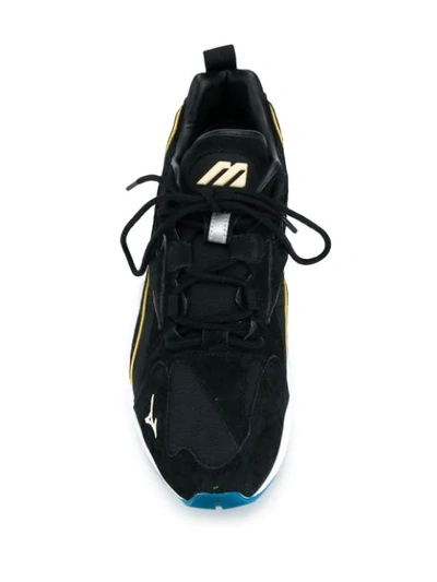 Shop Mizuno Lace-up Sneakers In Black