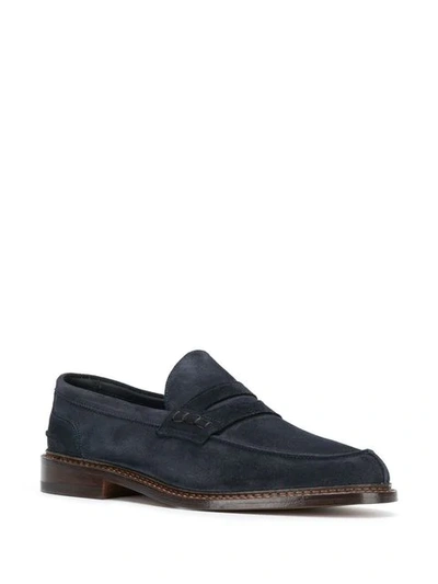 Shop Tricker's Adam Loafers In Blue