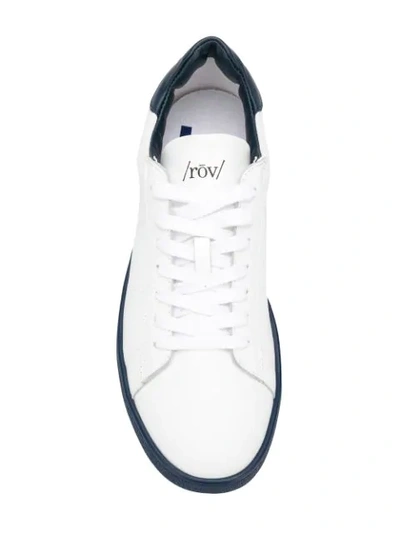 Shop Rov Contrast Sole Sneakers - White
