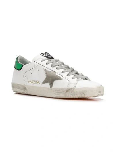 Shop Golden Goose Superstar Distressed Sneakers In White
