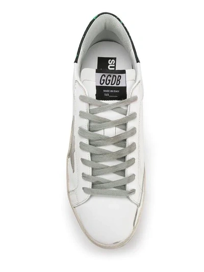 Shop Golden Goose Superstar Distressed Sneakers In White