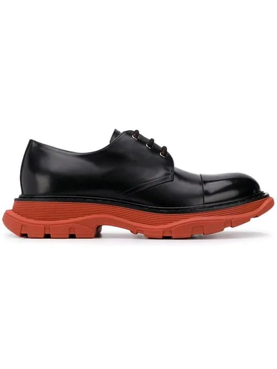 Shop Alexander Mcqueen Tread Derby Shoes In Black