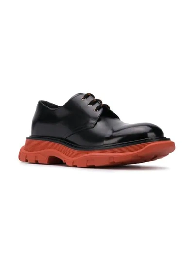 Shop Alexander Mcqueen Tread Derby Shoes In Black