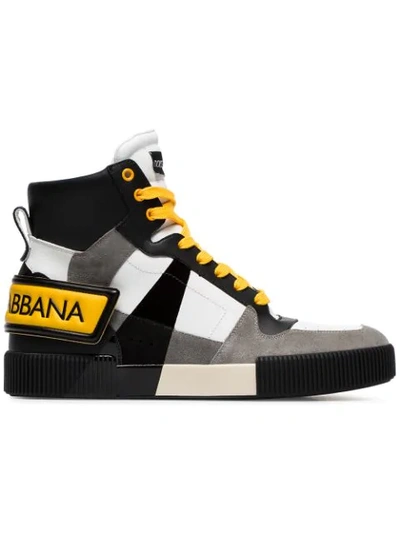 Shop Dolce & Gabbana Hi-top Leather Sneakers In 87583