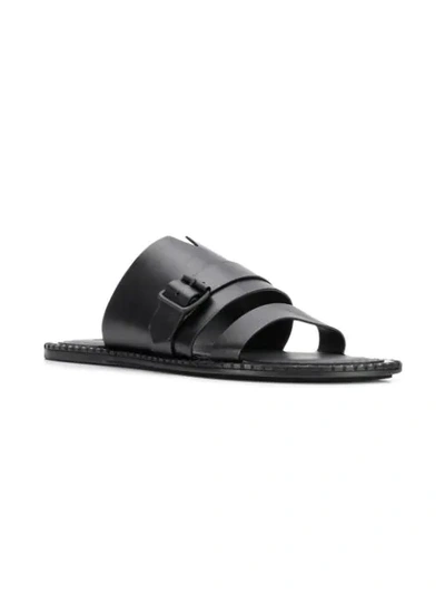 Shop Ann Demeulemeester Buckled Flat Sandals In Black