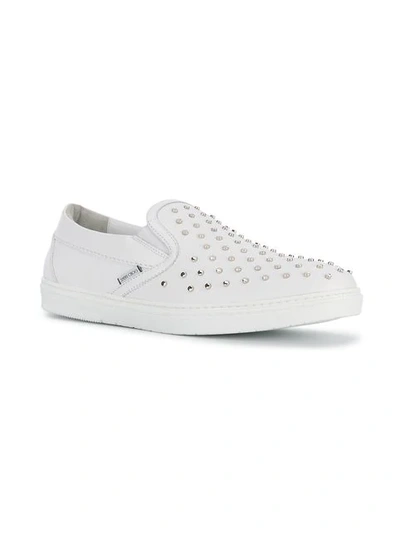 Shop Jimmy Choo Grove Slip-on Sneakers In White
