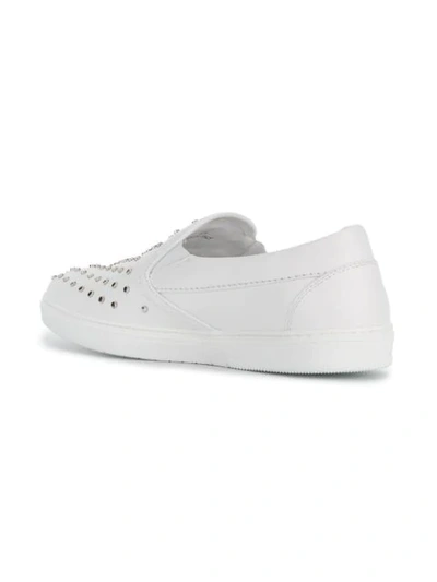 Shop Jimmy Choo Grove Slip-on Sneakers In White