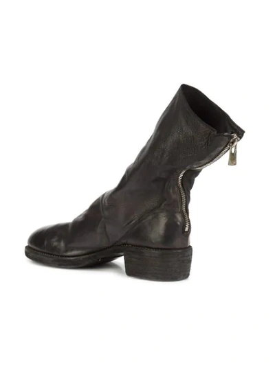 Shop Guidi Rear Zip Boots In Black