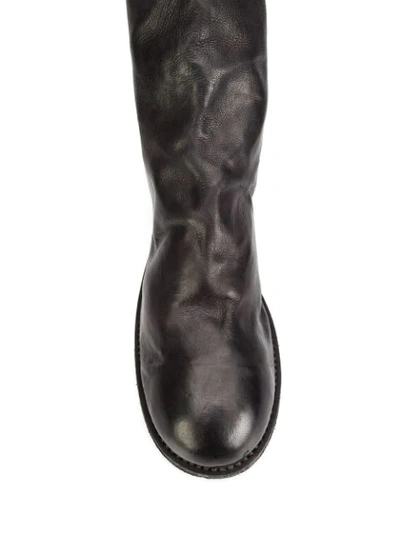 Shop Guidi Rear Zip Boots In Black