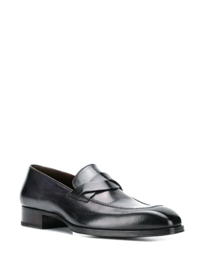 Shop Tom Ford Classic Loafers In Black