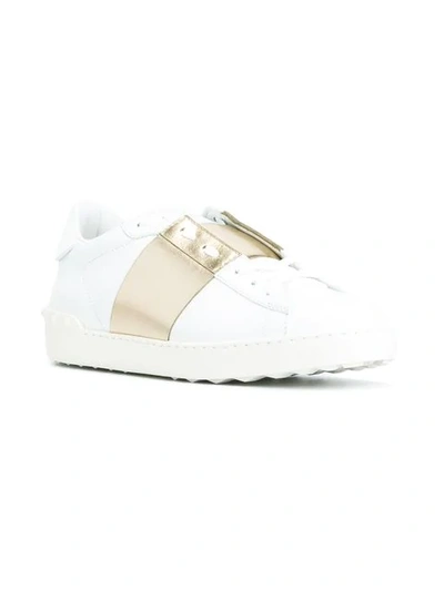 Shop Valentino Open Sneakers In White