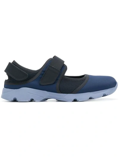 Shop Marni Mesh Touch Strap Sneakers - Blue
