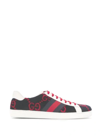 Shop Gucci Gg Low-top Sneakers In Blue