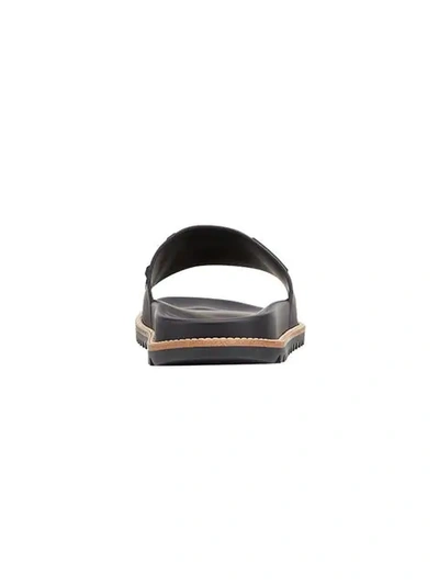 Shop Fendi Logo-embossed Slide Sandals In Black