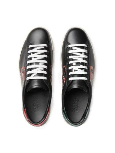 Gucci Black Snake New Ace Sneakers for Men