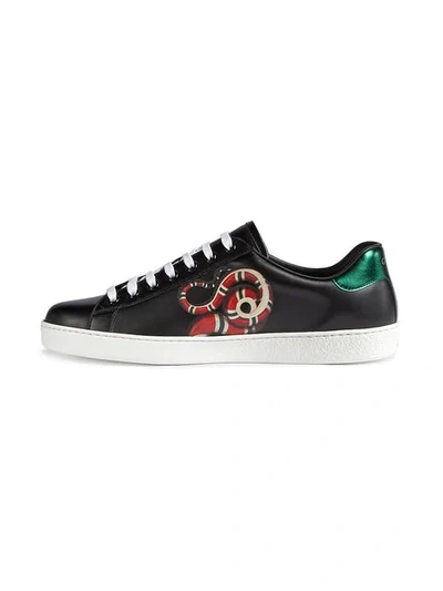 Shop Gucci Ace Kingsnake Print Sneaker In Black