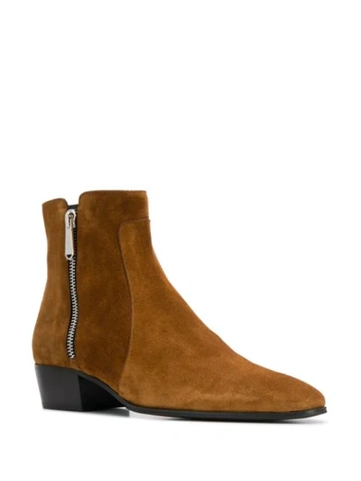 Shop Balmain Mike Ankle Boots - Brown