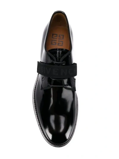 Shop Givenchy Varnished Derby Shoes In Black
