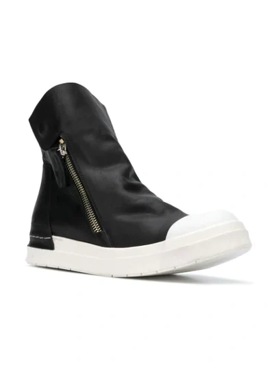 Shop Cinzia Araia Ankle Length Zipped Sneakers In Black